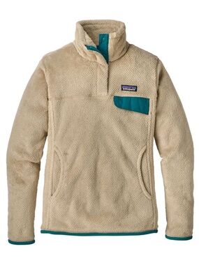 Patagonia Re-Tool Snap-T Fleece Pullover Women’s Small in “Pelican-El Cap Khaki”